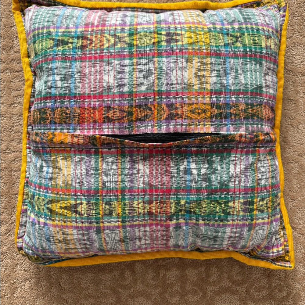 Vibrant Floral Embroidered Pillow - Picture 3 of 4